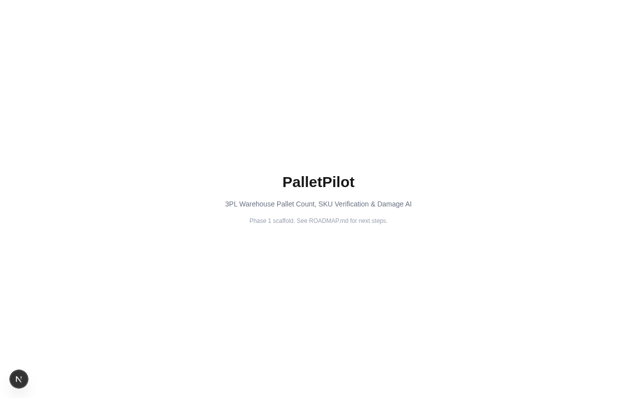 PalletPilot — 3PL warehouse pallet count, SKU verification, and damage AI